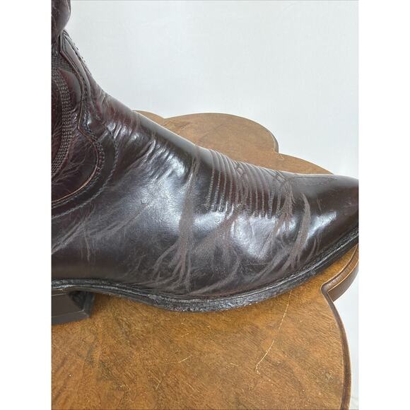 Dan Post Men\'s Burnished Burgundy Leather Western Cowboy Boots Size 8.5 main image 9